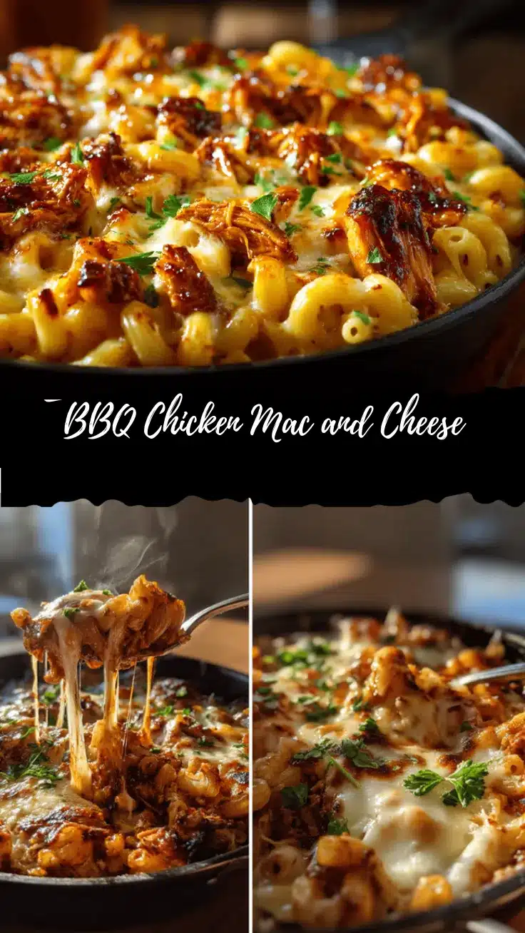 BBQ chicken mac and cheese skillet recipe