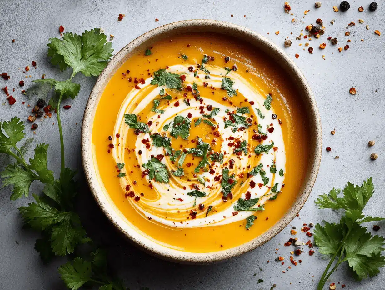butternut squash sweet potato soup - featured image