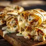 cheesy garlic chicken wraps - featured image