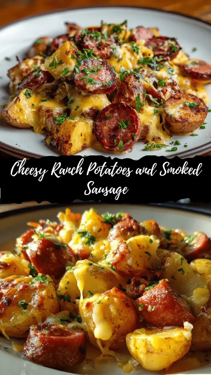 cheesy ranch potatoes and smoked sausage recipe