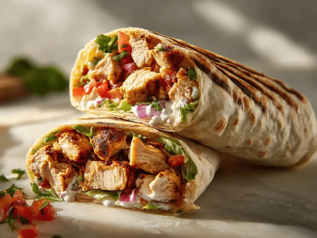 chipotle ranch grilled chicken burrito - featured image