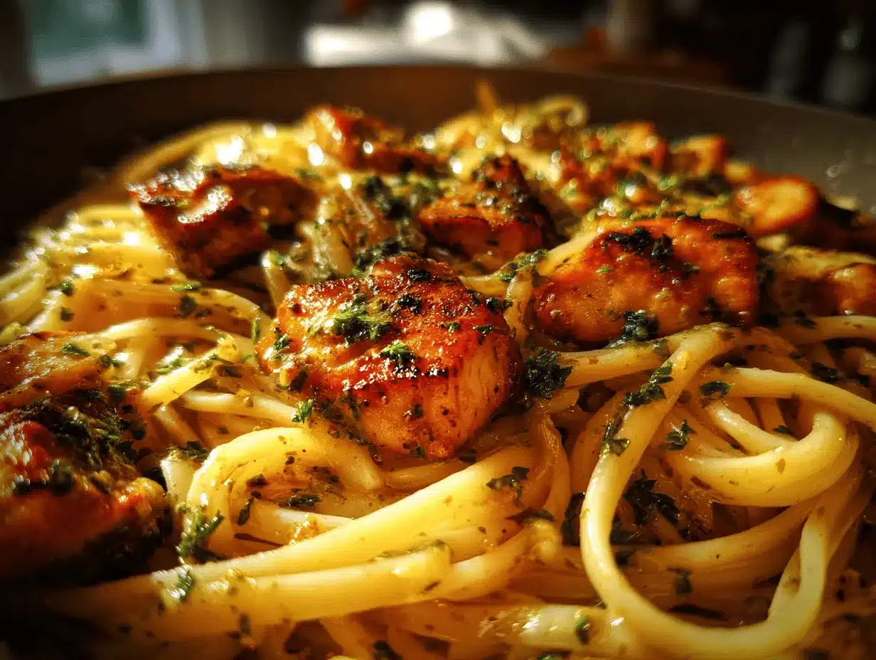 cowboy butter chicken linguine preparation steps