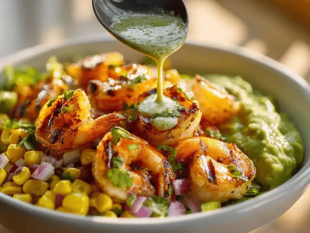 grilled shrimp bowl - featured image