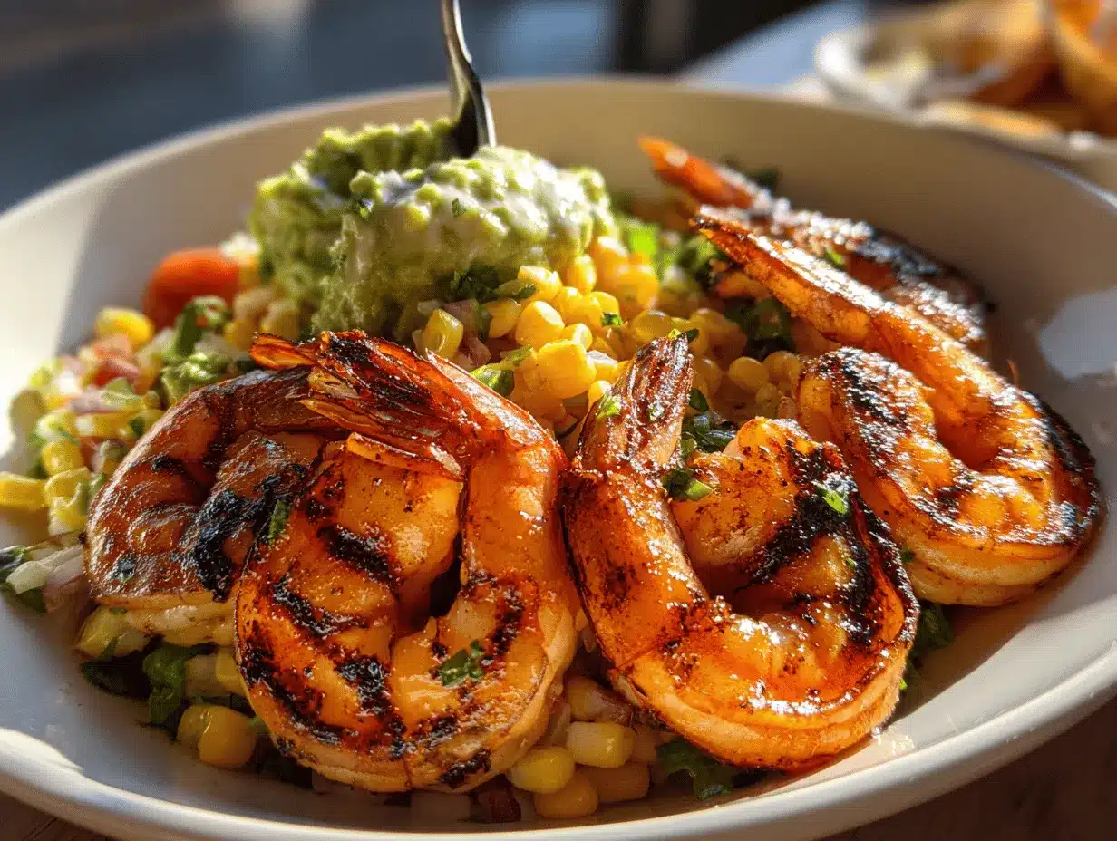 grilled shrimp bowl preparation steps