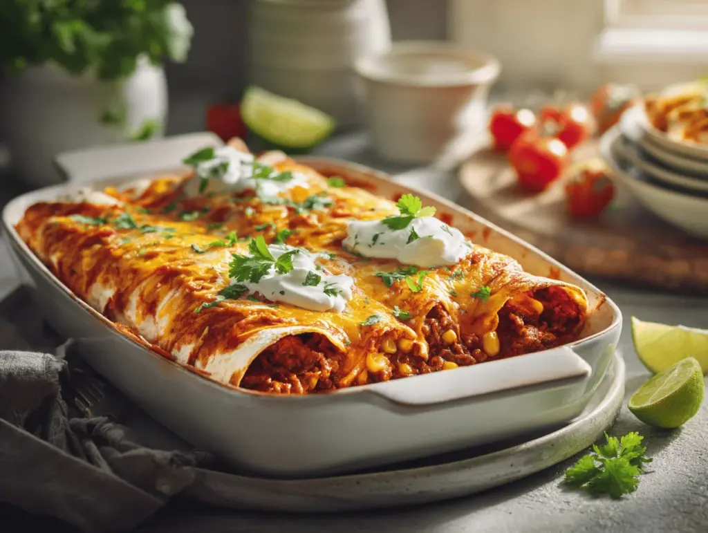ground beef enchiladas - featured image