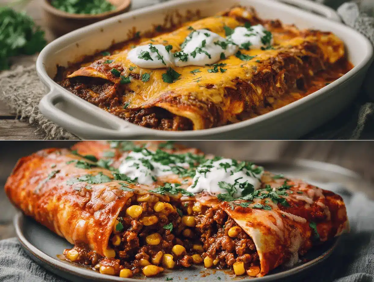 ground beef enchiladas preparation steps