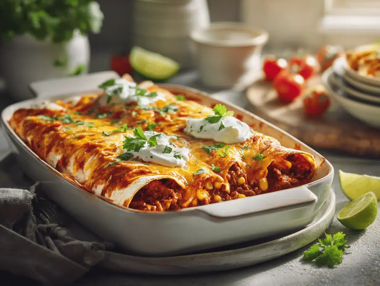 ground beef enchiladas - featured image