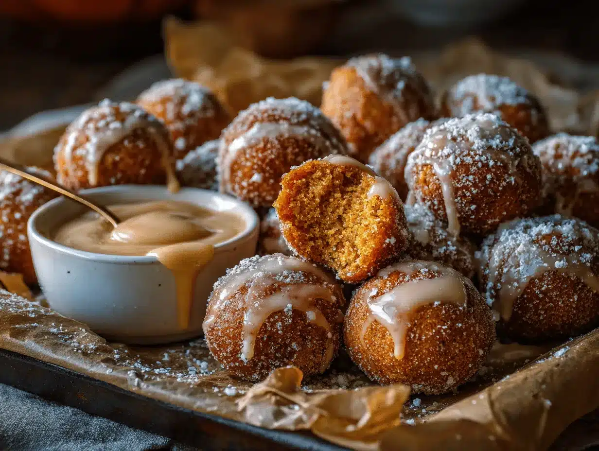 healthy pumpkin donut holes preparation steps