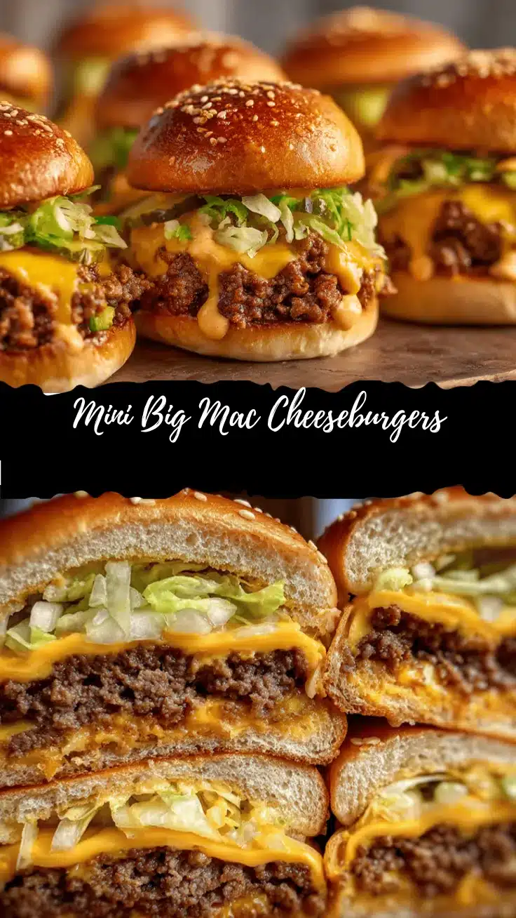 mini Big Mac cheeseburgers recipe