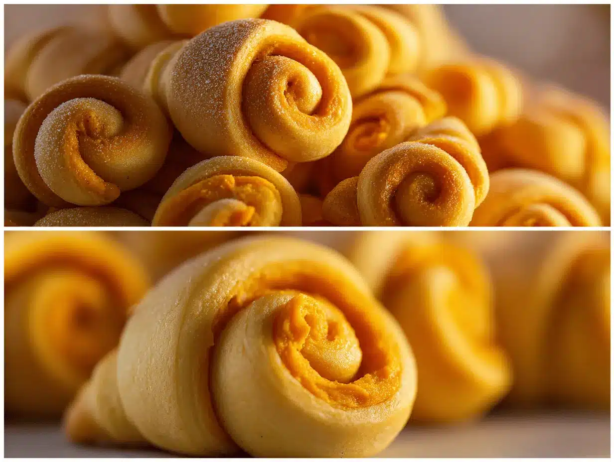 mini pumpkin pie crescent rolls preparation steps