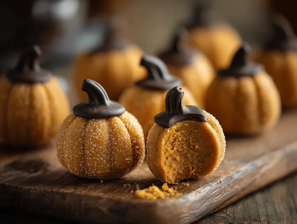 pumpkin cheesecake truffles - featured image