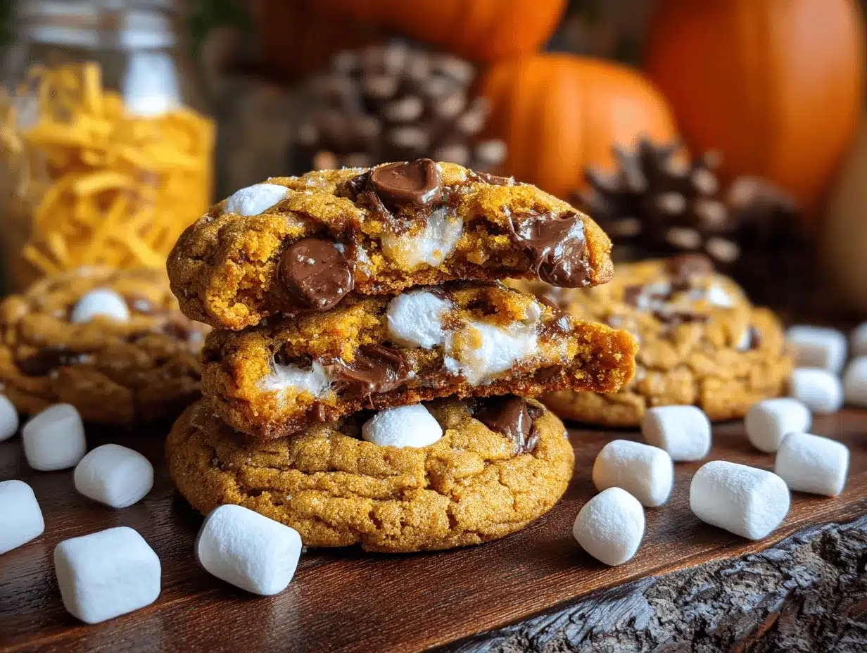 pumpkin smores cookies preparation steps