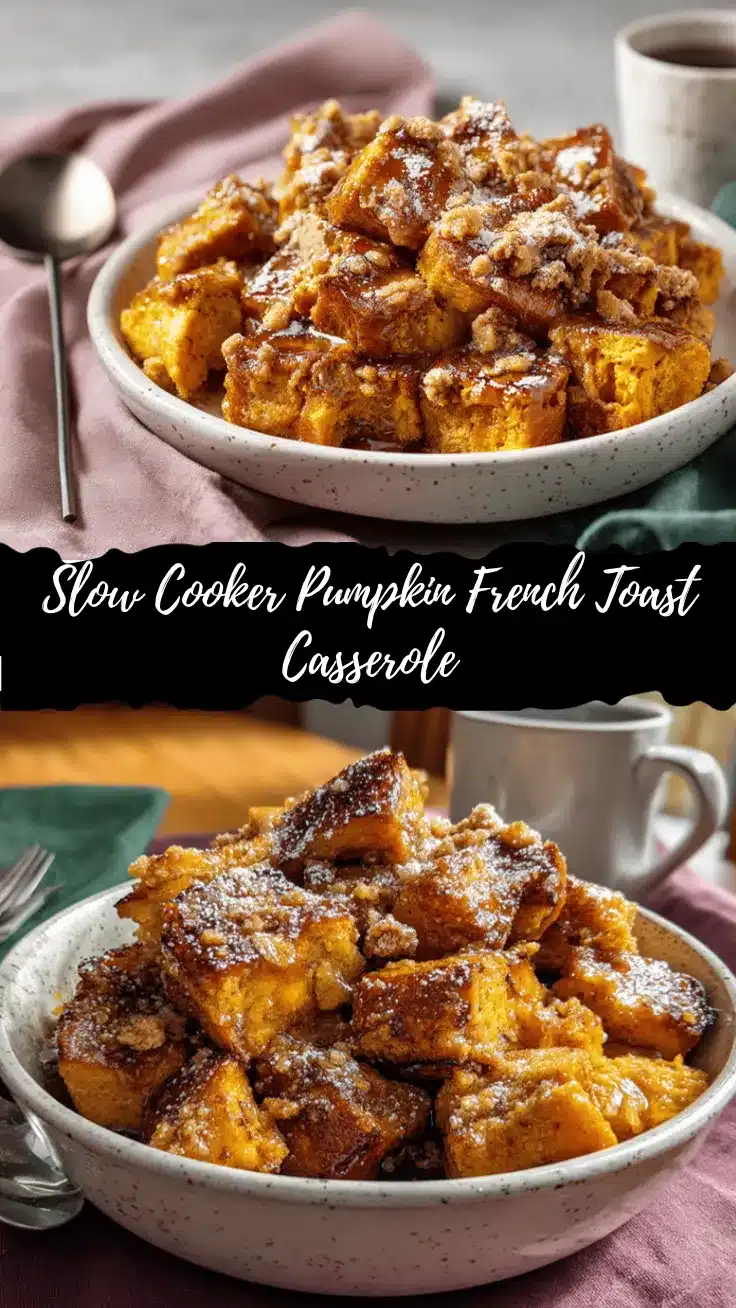 slow cooker pumpkin French toast casserole recipe