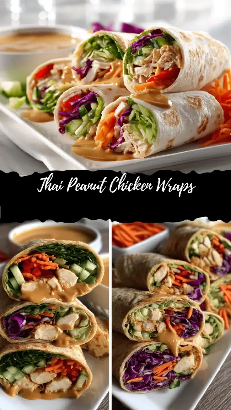 Thai Peanut Chicken Wraps recipe