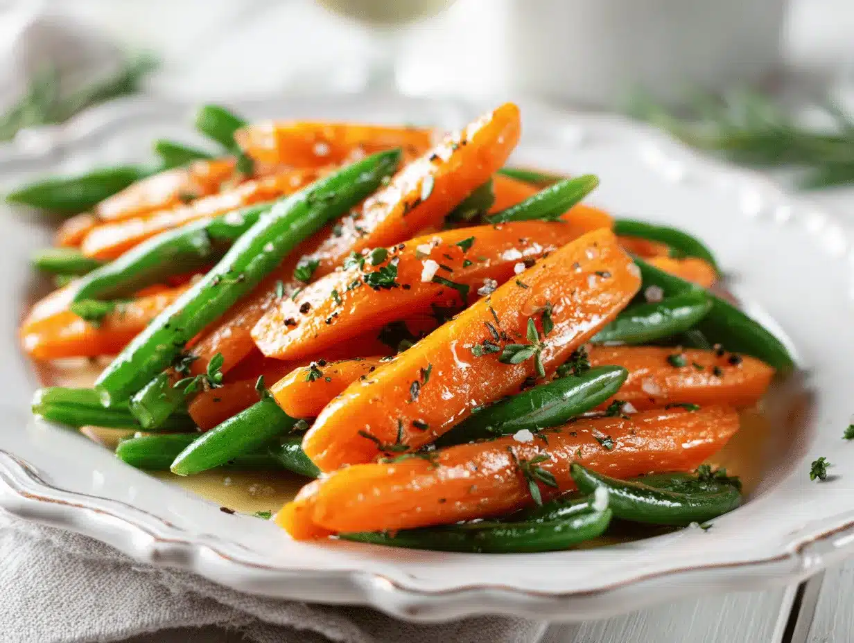 honey glazed carrots and green beans preparation steps