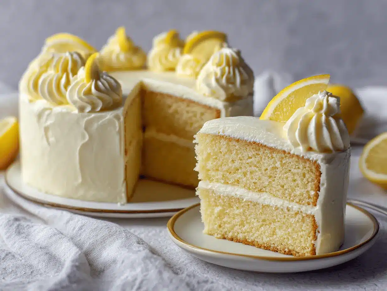 lemon birthday cake preparation steps