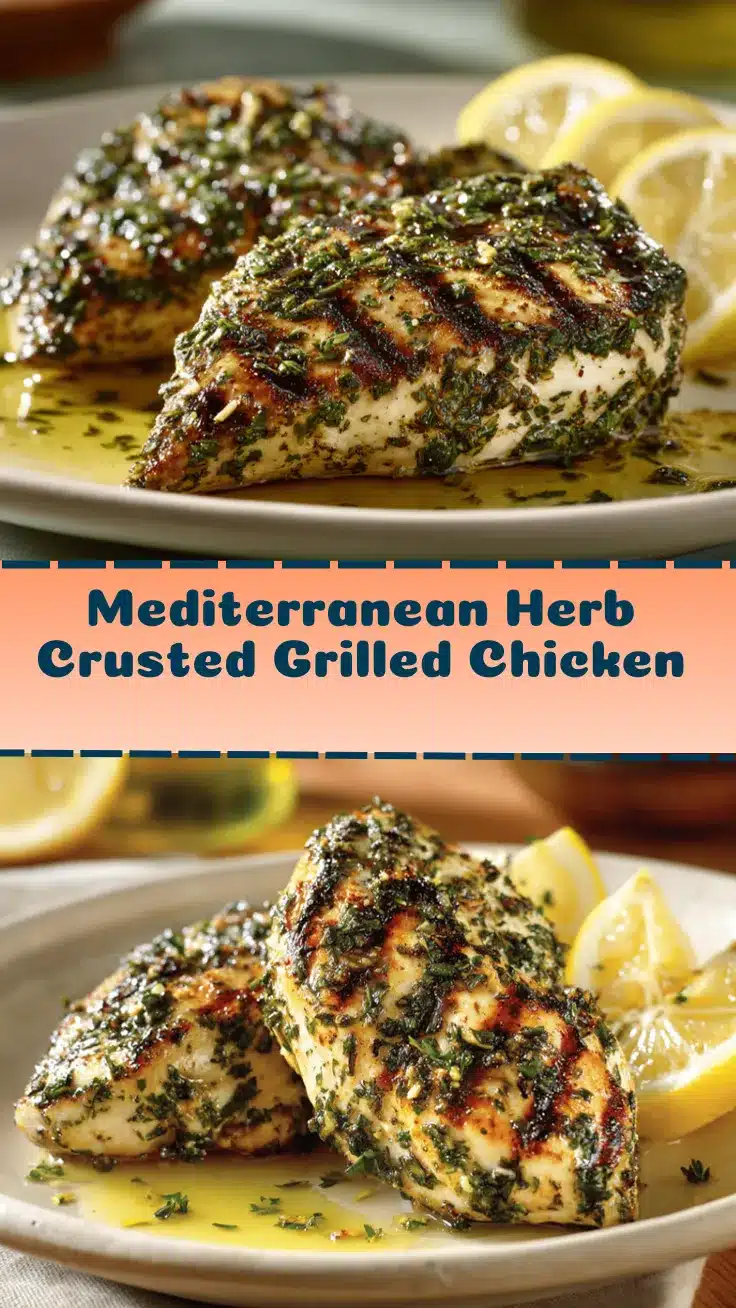 Mediterranean Herb Crusted Grilled Chicken recipe
